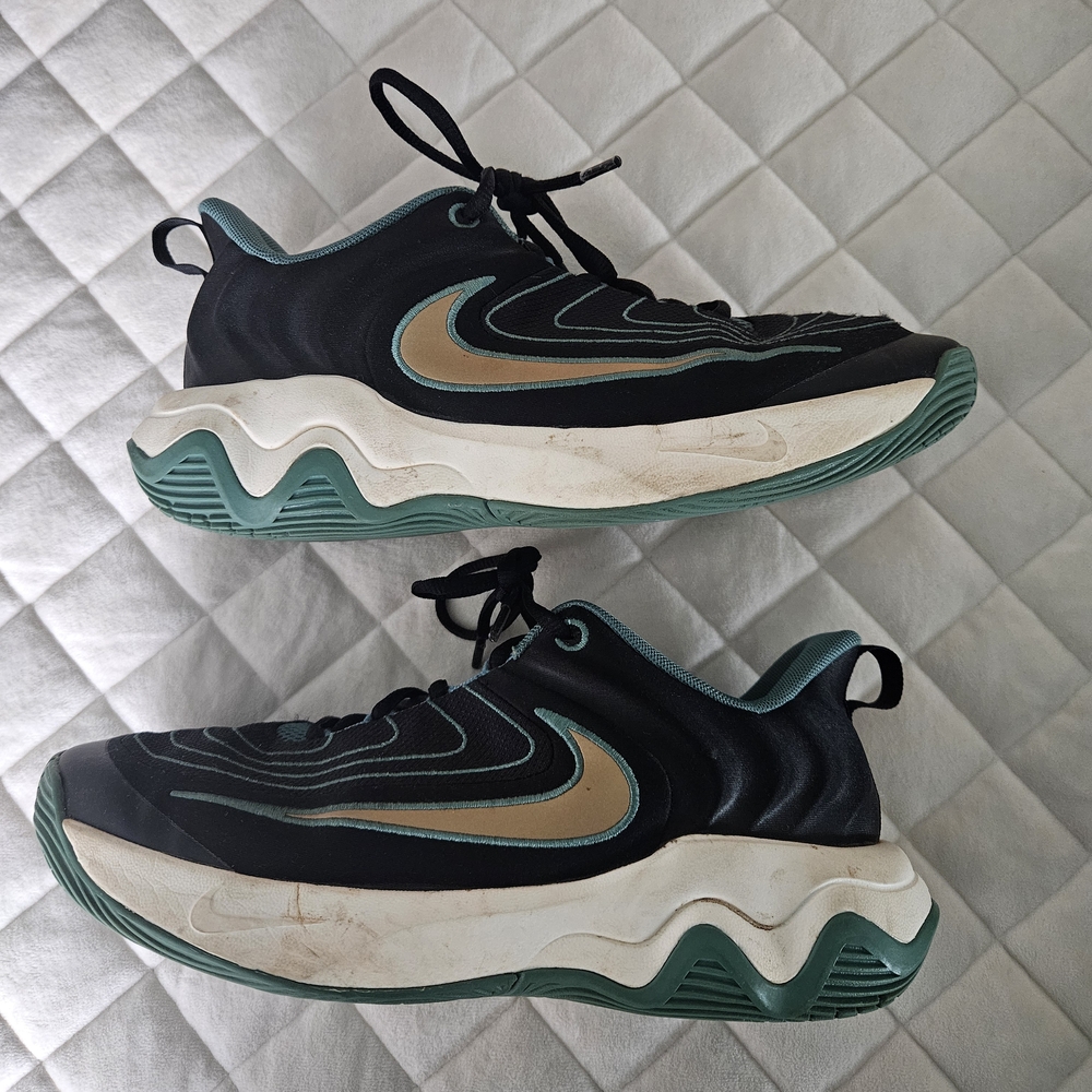 Nike Giannis Basketball Black and Green Sneakers